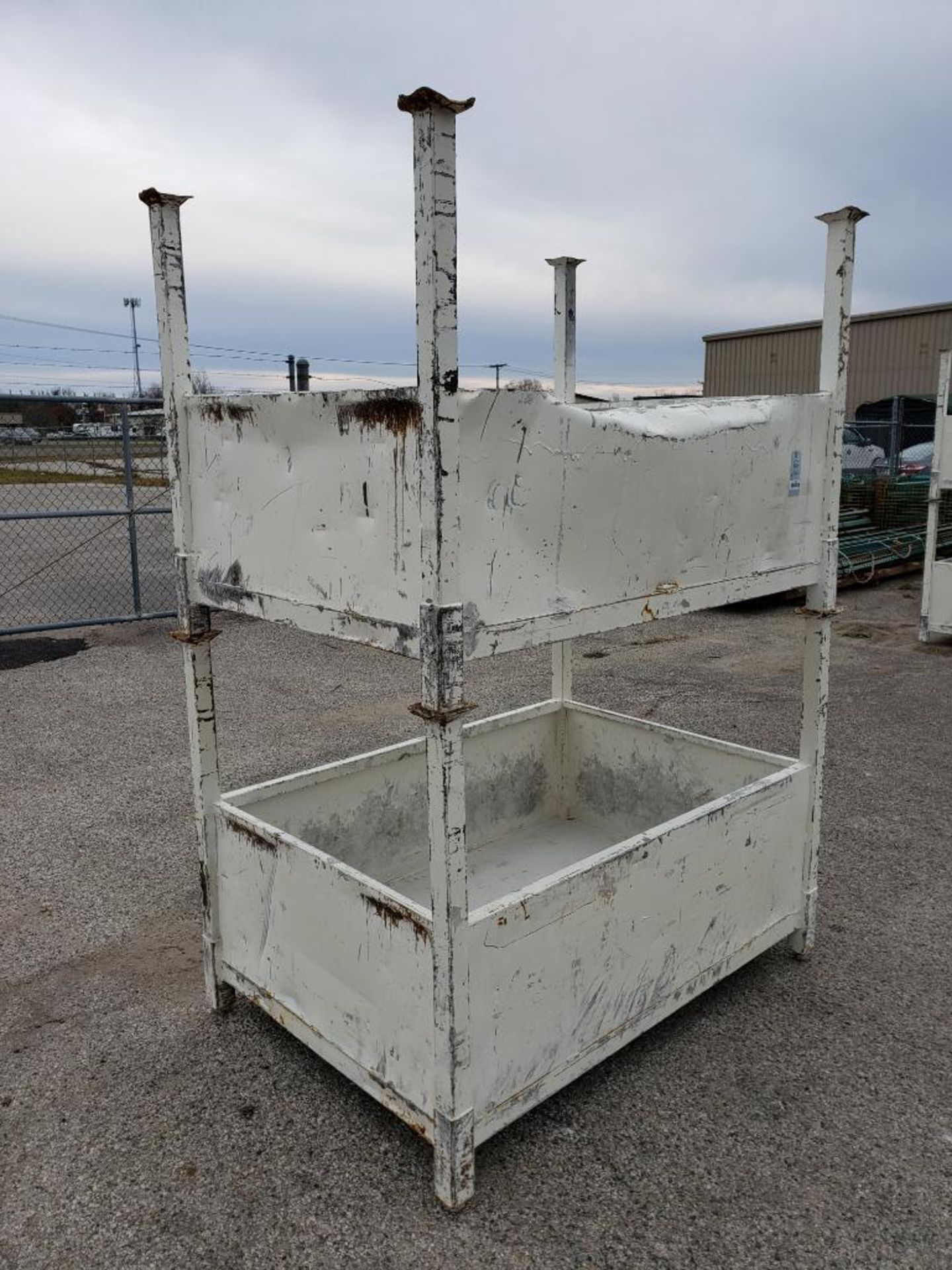 Qty 2 - Steel stackable containers. 60in x 41in x 21in container. 44in with legs. - Image 5 of 5