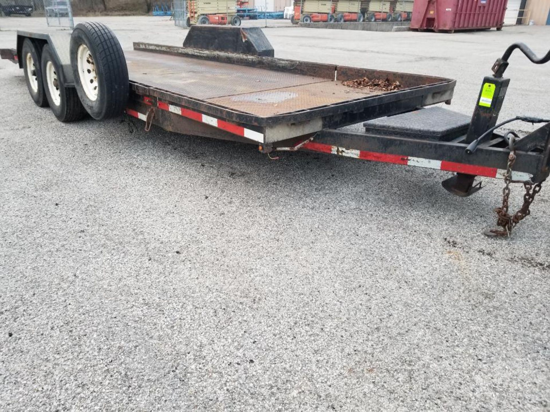 2010 Imperial 14,000lb gravity tilt trailer 20ft overall deck. 16ft tilt section. Steel deck.