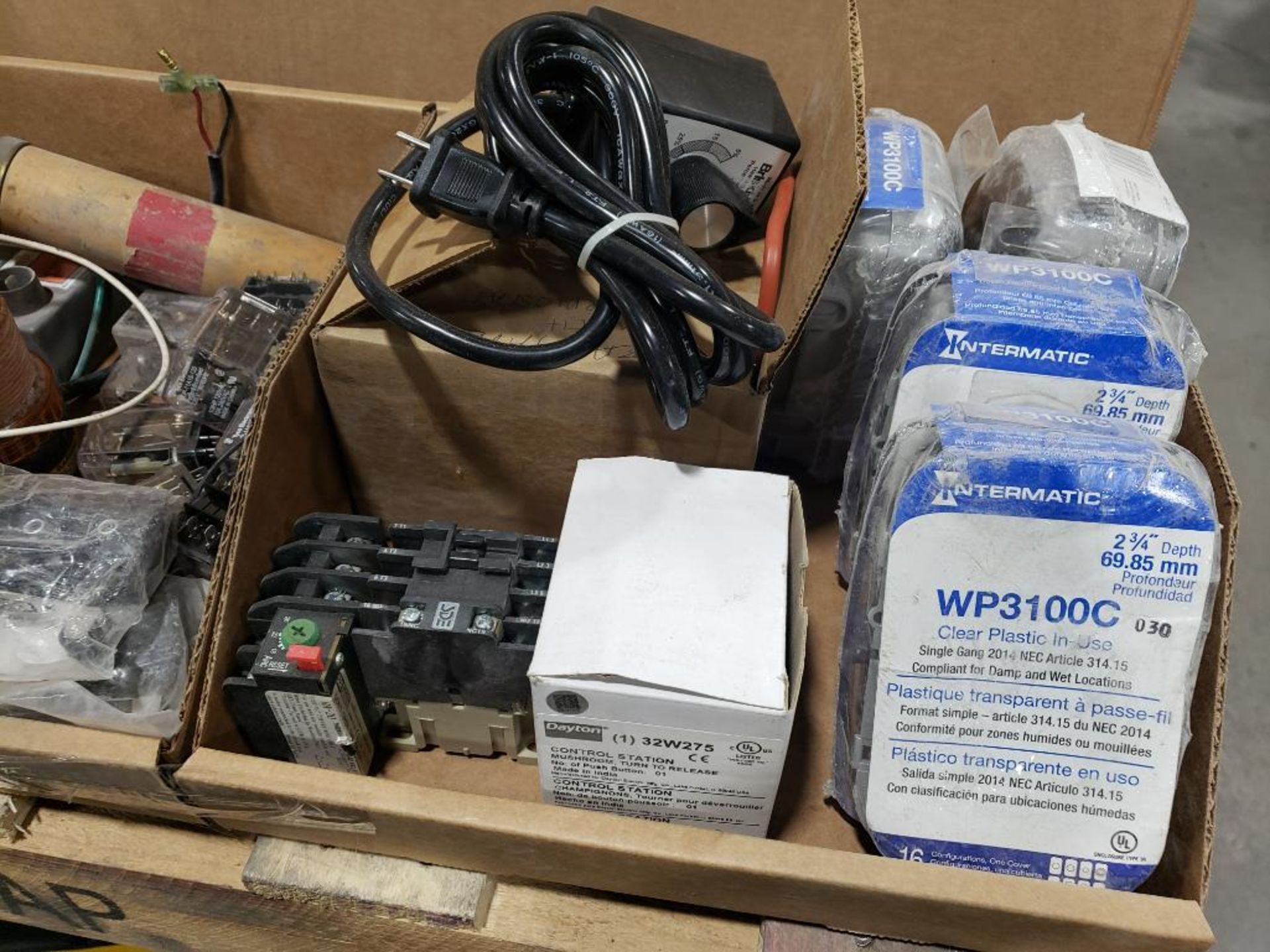 Qty 3 - Boxes of assorted electrical parts. - Image 4 of 18