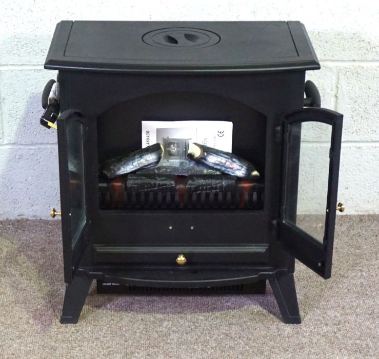 A Prolectrix NX488430 electric fire in form of wood burner (untested) - Image 2 of 3