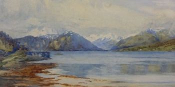 John George Mathieson, British (act. 1918-1940), A West Highland Lochside view, watercolour, signed,
