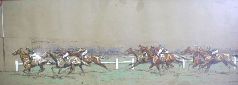 Eugéne Pèchaubes, French (1890-1967), Deauville 1928 - Le Grand Prix, limited edition hand