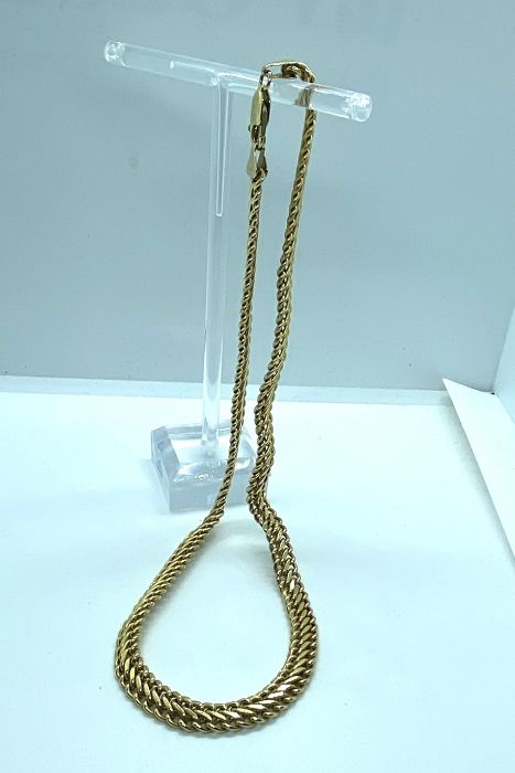 Two cased 9 carat gold chains, one with a double weave chain, both with clasps, marked 375 (21.9g - Image 2 of 11