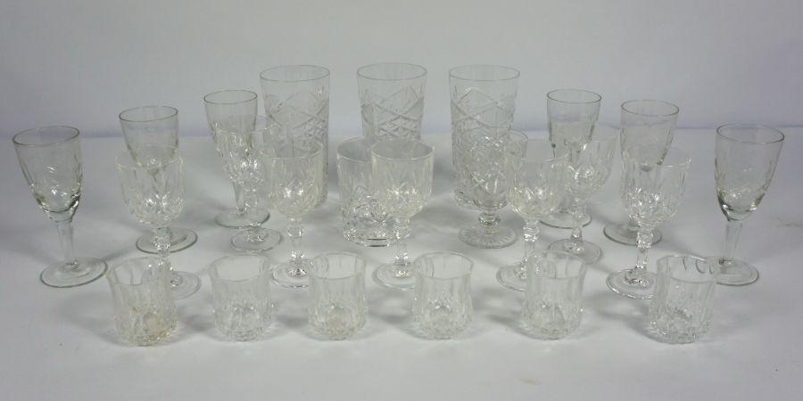 A large assortment of Stuart and other crystal glassware, including Champagne flutes, whisky tots - Image 8 of 9