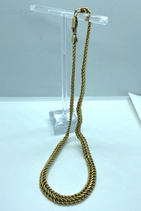 Two cased 9 carat gold chains, one with a double weave chain, both with clasps, marked 375 (21.9g - Image 3 of 11