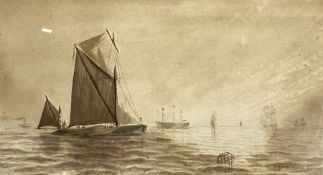 A group of assorted maritime watercolours and drawings