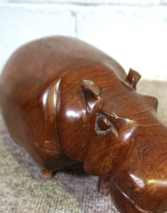 A carved hardwood hippopotamus; together with five model ships, including ‘Flying Cloud’ and two - Image 5 of 9