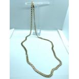 A 9 carat gold double curb chain, 17g