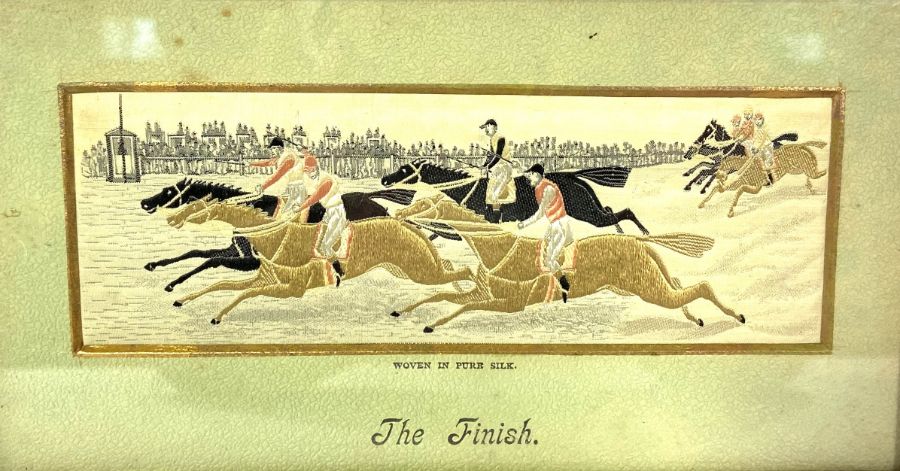 A pair of Stevengraphs of ‘The Start’ and ‘The Finish’; together with another of Fred Archer, also - Image 8 of 13