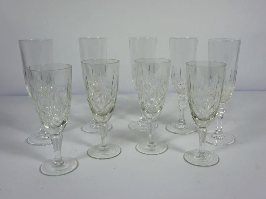 A large assortment of Stuart and other crystal glassware, including Champagne flutes, whisky tots - Image 5 of 9