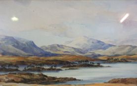 John George Mathieson, British (act. 1918-1940), Rannoch Moor, watercolour, signed LL, 26cm x