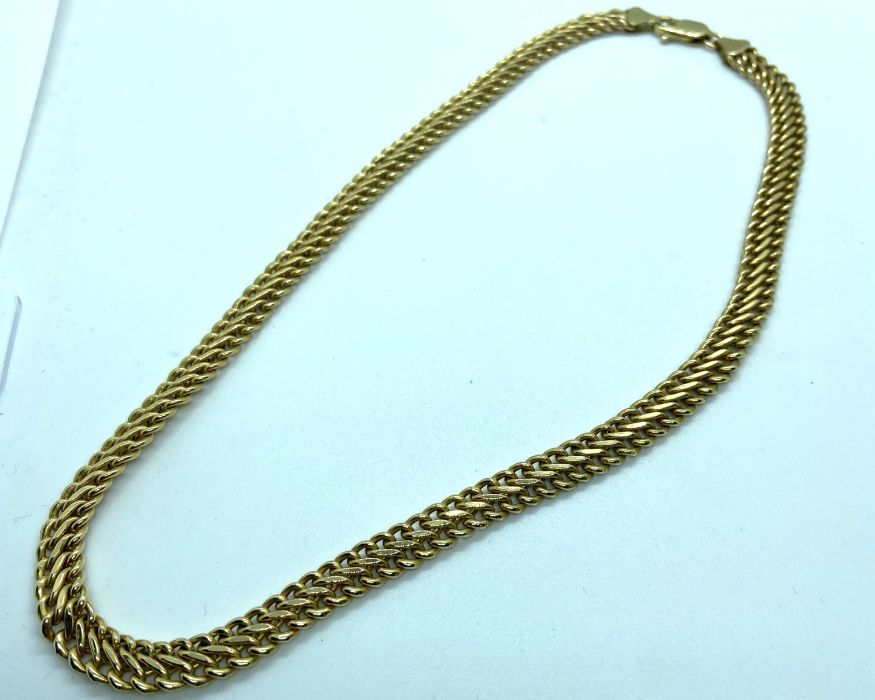 Two cased 9 carat gold chains, one with a double weave chain, both with clasps, marked 375 (21.9g - Image 4 of 11