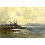 J. MacMaster, Evening, Tay port, watercolour, 24cm x 34cm