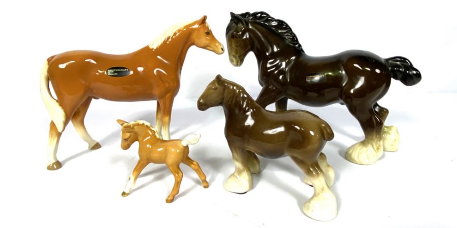 Assorted decorative figures, including horses, together with two stoneware jars and assorted - Image 6 of 14