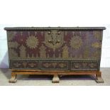 A very large Anglo-Indian camphor Dowry Chest (or Coffer), 18th/19th century, with a heavy moulded
