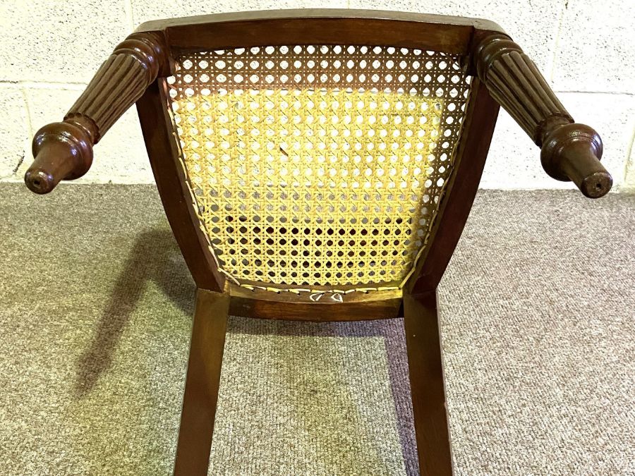 A small dining or kitchen table, 20th century, with a plain rectangular top on four turned and - Image 9 of 9