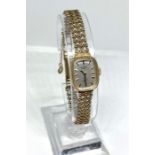A ladies Rotary gold cased dress watch, marked 375, case numbered 1189, with flat chain linked