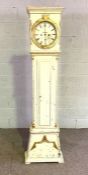 A Swedish painted longcase clock, the circular dial signed J.Mortensen, 1864, in an architectural