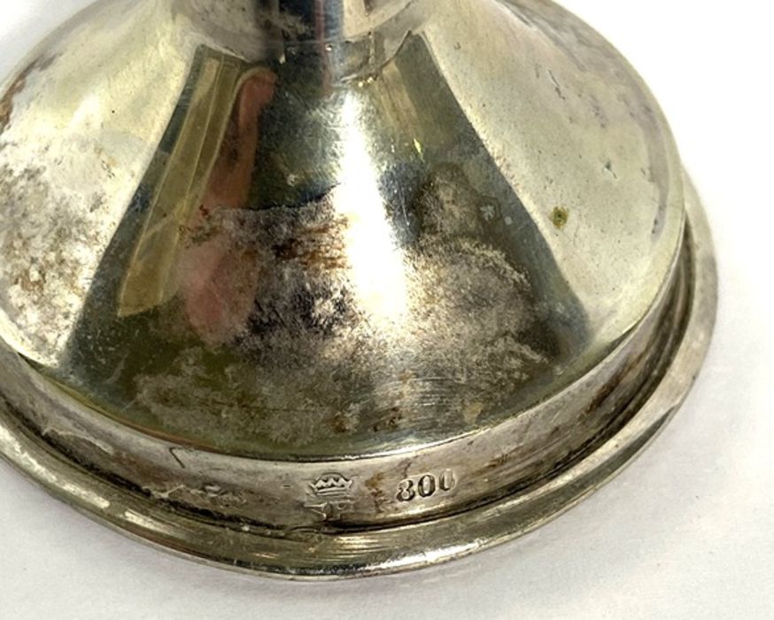 A small group of silver, including a George III silver cream jug, marks rubbed; together with two - Image 4 of 15