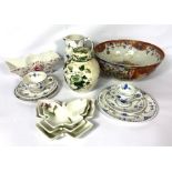 An assortment of tea wares and other ceramics, including a Royal Doulton Tapestry pattern part tea