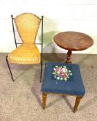 A group of assorted small occasional tables, including a set of three nest tables (a lot)