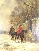 Louis Emilé Benassitt, French (1833-1902), The Arrival, oil on board, signed LL: E. Benassitt,