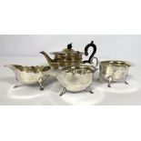 A silver Batchelor’s tea service, various dates, Chester & Sheffield, comprising a small