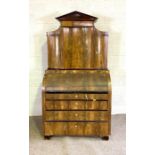 A Viennese Biedermeier walnut veneered cylinder bureau cabinet / or Office Secretary cabinet ,