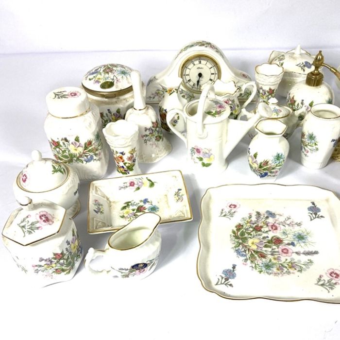 A large collection of Aynsley 'Wild Tudor' fine bone china, including tea wares, a clock, jugs, - Image 12 of 16