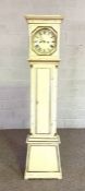 A Swedish painted longcase clock, 19th century, with 29cm dial, unsigned, two train movement,