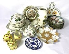 A quantity of assorted decorative china a kitchen ware, including Portmeirion dishes and containers;