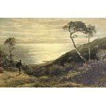 After John MacWhirter, RA, Scottish (1839-1911), Morning, Isle of Arran, coloured lithograph, 40cm x