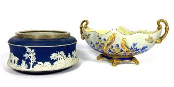 A good Carlton ware table centre fruit bowl, mid 20th century, of oval form decorated with Golden