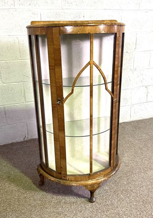 Three assorted vintage glass fronted and veneered display cabinets (3) - Image 2 of 10