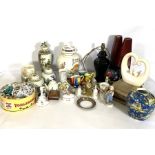 A large assortment of ceramics and ephemera, including a modern Chinese ginger jar, a modern famille