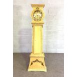 A Swedish painted longcase clock, signed Mortensen, 19th century, 25cm dial, Roman numerals, two