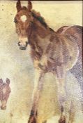 Attributed to William Woodhouse, British, (1857-1939), Study of a Foal, oil on board, label verso “