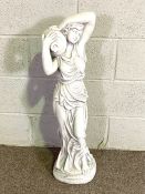 After the Antique, The Water Carrier, a garden ornament, 85cm high