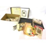 A large assortment of stamps and related ephemera, including some albums, loose stamps, collectors