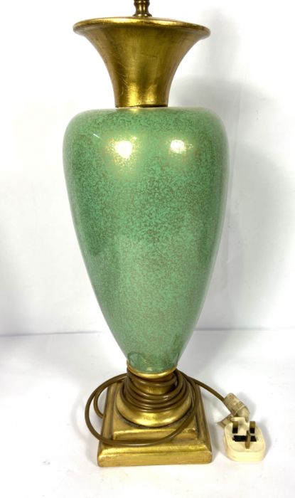 A group of assorted decorative table lamps, including a French style gilt metal urn lamp base and an - Image 4 of 6