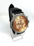 An Earnshaw ‘Beaufort’ Automatic Chronograph watch, 8103, water resistant to 5 ATM, coppered dial,