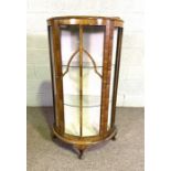 Three assorted vintage glass fronted and veneered display cabinets (3)