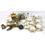 A group of miscellaneous items, including a small Royal Crown Derby ‘Posies’ part tea service, a