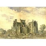 William Heatlie, British (1848-1892), Melrose Abbey, watercolour, signed and dated LR: Wm. Heatlie