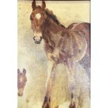 Attributed to William Woodhouse, British, (1857-1939), Study of a Foal, oil on board, label verso “