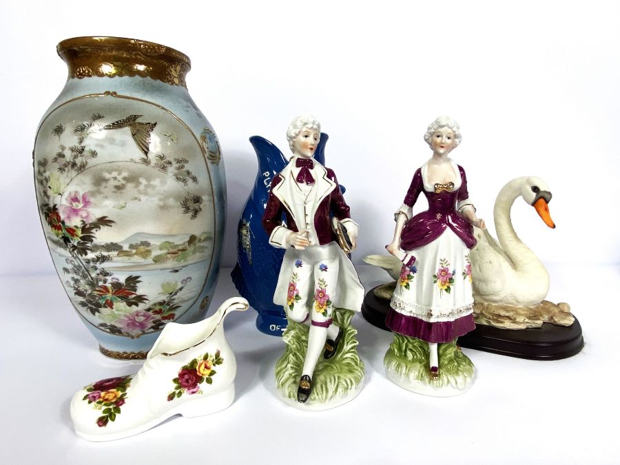 A group of assorted ceramics and decorative items, including a ‘Plymouth Gin’ water jug in the - Image 3 of 6