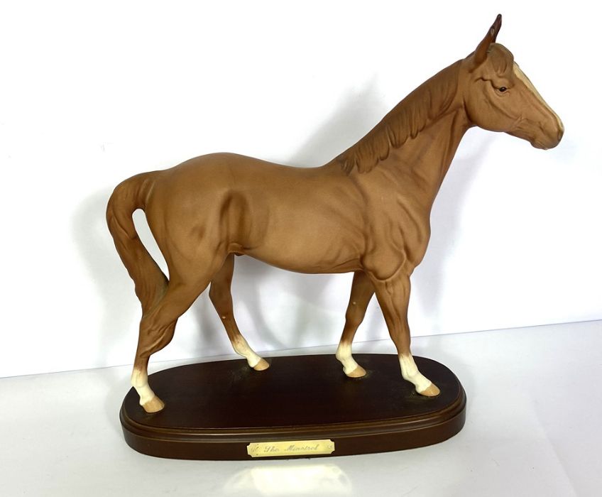 Three Royal Doulton models of famous racehorses, including Red Rum, DA20, The Minstrel and Grundy, - Image 6 of 7