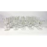 An Assortment of crystal table glassware, including a set of twenty two wine goblets (a lot)