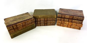 A small group of mainly 19th century books, some with gilt and leather bound spines, including '