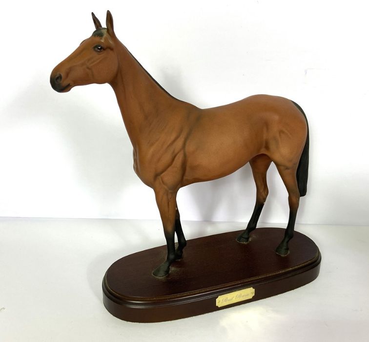 Three Royal Doulton models of famous racehorses, including Red Rum, DA20, The Minstrel and Grundy, - Image 2 of 7